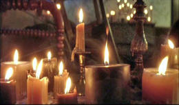 Candlelight - Lots of candles create warming light.