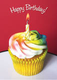 Happy Birthday - A birthday cupcake