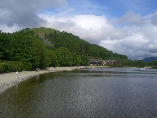 The beach at Luss, Loch Lomond - Loch Lomond is one of Scotland's greatest tourist attractions and a ral beauty spot. Luss is an unspoiled village on th western shore.