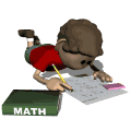 Boy doing homework - A little boy doing his math homework. 