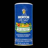 Morton Lite Salt - It contains 50% less sodium than regular salt