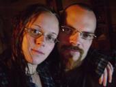 Me and Justin - I love my husband so much. This is a picture of us before we went to bed about a month ago.