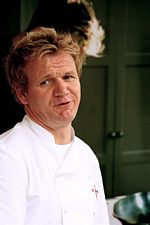 Chef Gordon Ramsay - Gordon Ramsay, head chef of the He11's Kitchen TV reality show.