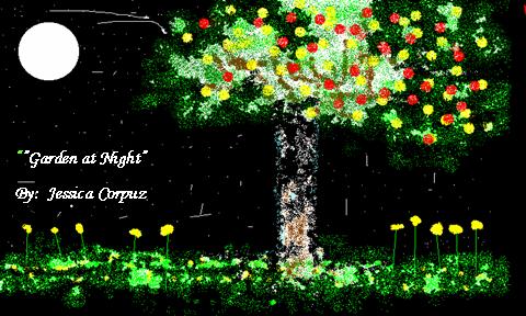 My daughter's drawing - This is a tree created by my daughter, Jessica when she was 8 yrs old. She used paintbrush program in drawing this image. I am proud of my kid's artworks so I want to post it so it can be viewed by her friends and my friends as well.