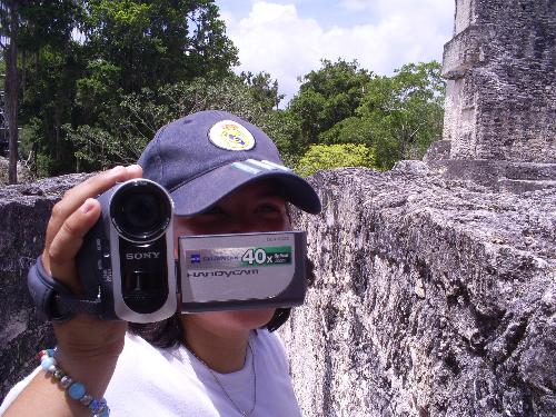 me - Filming in Tikal, Mayan capital. Petén, Guatemala