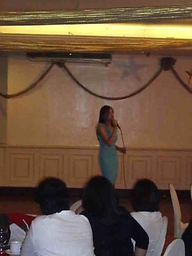 that's me! belting out last year's x-mas party.... - eww...