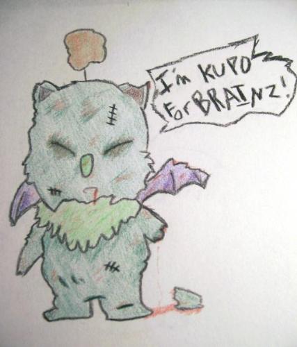 Zombie Moogle - This poor moogle got bit by a zombie :(