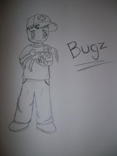 Bugz = Love - Drawing of my friend Josh, also known as Bugz
