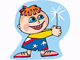A Sparkler Boy - a boy celebrating the 4th of July