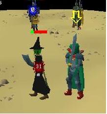 max hit in f2p - i got bored of members world so i went down to f2p deul arena,, for some fun. i kept being asked on what my max hit is. i wasnt sure, so i grabbed some pots and a noob to max on, and hit a 31. as far as i know this is the highest possible hit on a f2p world. enjoy =D