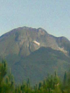 sulfur smoke - the smoke from bottom of the inactive volcano mt. apo