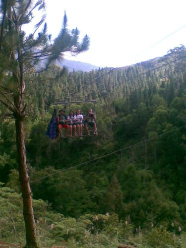 cable lift - after zipline this will be the next ride you will experience returning to our tent