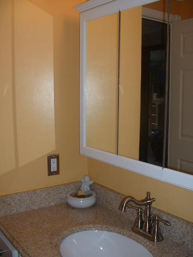 Bathroom - New sink area with new medicine cabinet