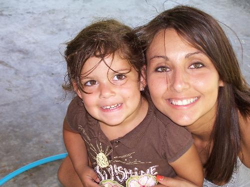 Christina and arizona - These was taken at a BBQ at my sister-in-laws house. The picture is Arizona my daugther and christina my sister in law.
