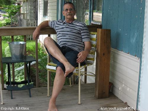Myself - Taking a rest from my never ending gardening work