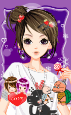 cute girl - a cute catoon girl, I like this kind of pictures.