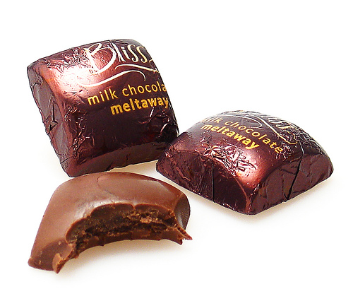Hershey's Bliss--a 'meltaway' chocolate? Sounds yu - The latest in chocolate offered from Hershey's, the Bliss line. Several different varieties that just melt away in your mouth. Whether it's dark chocolate or creamy milk chocolate, you should get out there and try one at least once!