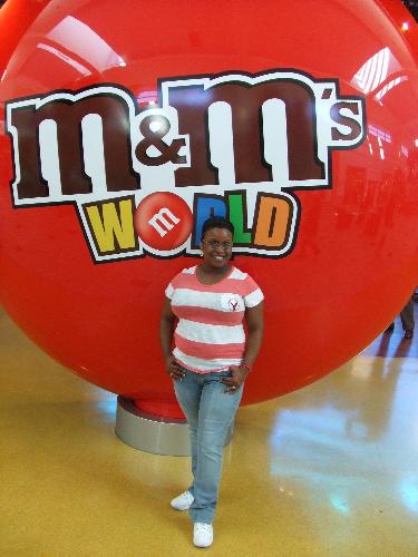 M&Ms - In Orlando Florida they have an M&M store that I just adore. I had to take a picture in front of it.