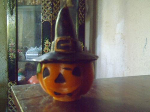candle pumpkin - one of our candle collection..a pumpkin for Halloween..^_^