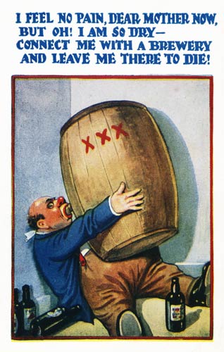 Anything for Beer, the drinker thinking - A drinker can do anything for it.