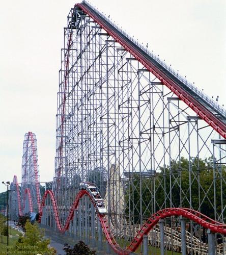 Steel Force Roller Coaster, Dorney Park near Allen - This is my favorite coaster, five minutes from where I live. I love this because it's FAST and it's HIGH!!! Yay!!