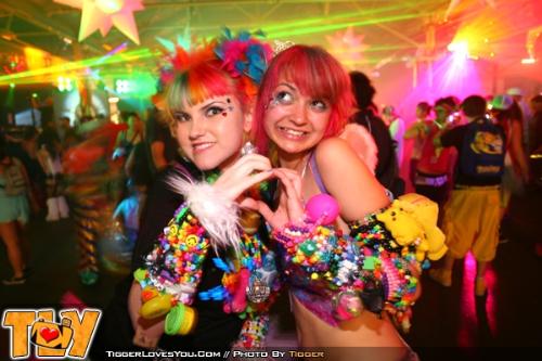 ravers - a couple of normal looking ravers