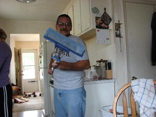 Grandpa Bob On The Attack - Hes trying to attack me with a broom