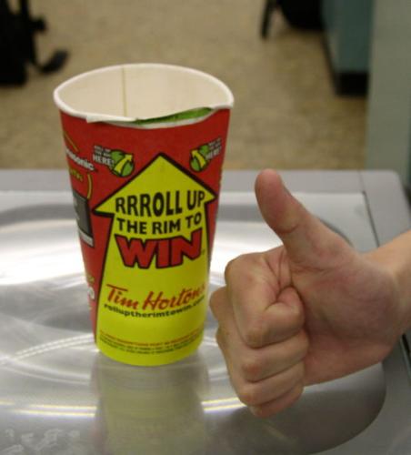 Tim Hortons  - Tim Hortons Coffee Roll up the rim to win