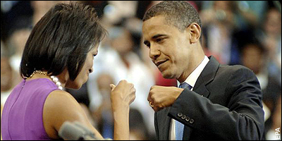 Michelle and Obama's 'Fist Bump' - Fox News anchor ED Hill has lost her show a week after suggesting Barack Obama and his wife Michelle's on-stage victory gesture could be seen as a 'terrorist fist jab'.