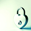 Locked Heart - A lock in a heart shape.