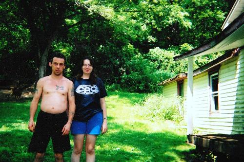 My hubby and I a few years ago - Me and my husband when we still lived in the old house. That was at least 4 years ago. The house has been tore down since then.
