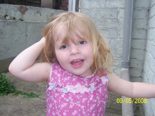 Before My haircut - My daughter, she loved having her haircut for the first time!