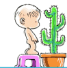 Child with Cactus - Child playing with cactus