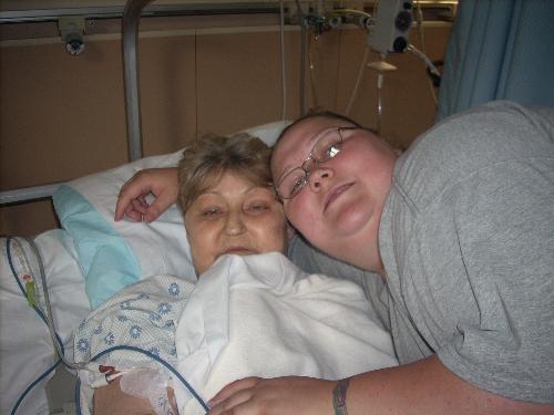 Me and My Mom - taken 6-19-08 On my moms birthday
me and my mom in her hospital room.