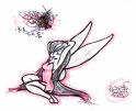 Tattoo - fairy tattoo with pink colouring