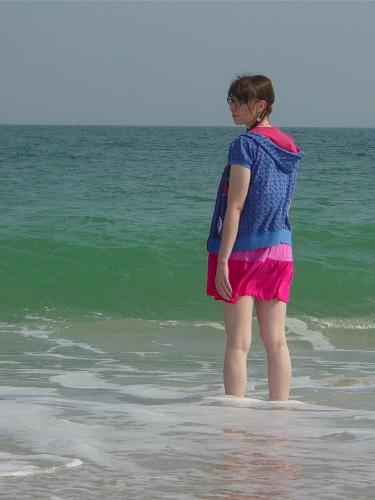 Beach Time - Gazing out at the ocean.