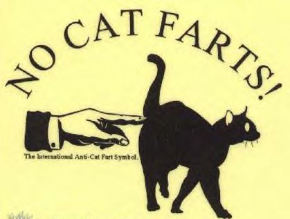 Cat farts are worse than yer' grannys'! - g0aw a u uhaouh ephaP HAWOP P