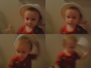 Cooper  -  Wearing the potty on his head, thank god it was clean!