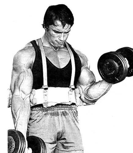 arnold schwarznegger - arnie is workin out for biceps