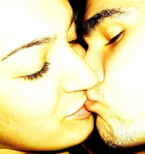 Kisses - Me and my hubby.