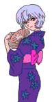 Kimono Woman - A woman dressed in kimono.