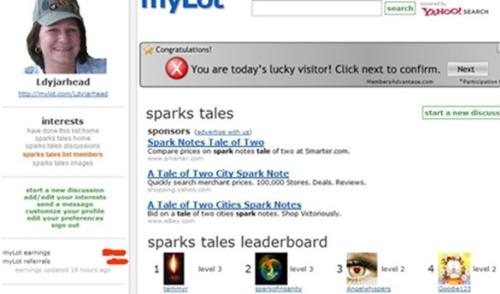 Sparks Tales Leaderboard -  Sparks Tales leaderboard showing TammyR as top member Level 1.