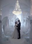 the bride and groom - the wedding couple for their kiss