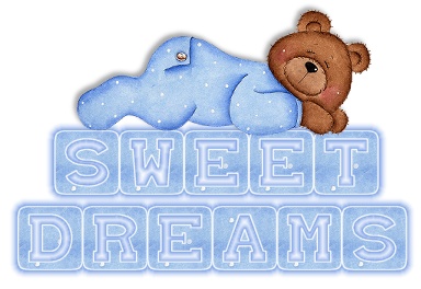 Sweet Dreams Teddybear - Sweet Dreams Teddybear sleeing in his blue pj's.