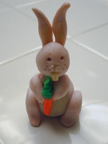 Polymer Clay Rabbit - Cute polymer clay rabbit I made for an Easter decoration.
