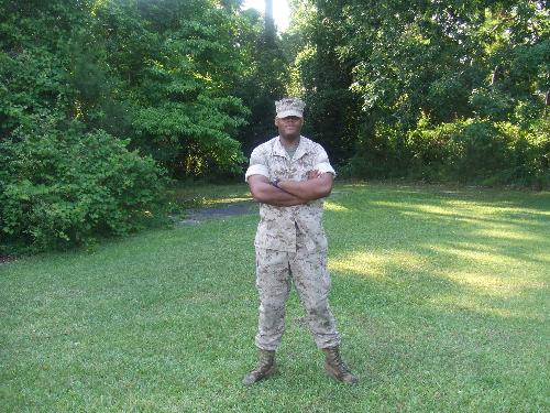 My Husband - My hubby was born in Jamaica and live there until he was 17 years old. He has fought for many years to find his place in America and about two years ago his first fight ended and a new one began. My husband is a US Marine. Everyday, he awakes and works from dawn til dust in hopes to improve his machines to be better than perfect for his fellow brother marines to use. I can't see myself without him.
