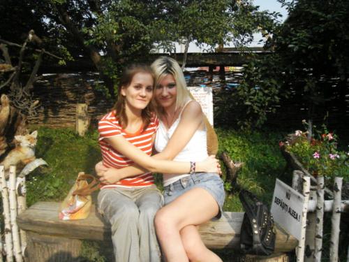 me and Iulia, my best friend - In Ion Creanga's memorial park,where shown caracthers of his stories,as he was a writer