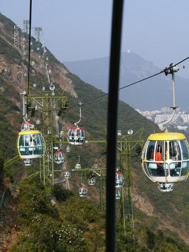 Cable Cars - This is a picture of cable cars taken at Ocean Park in Hong Kong last December, 2008.