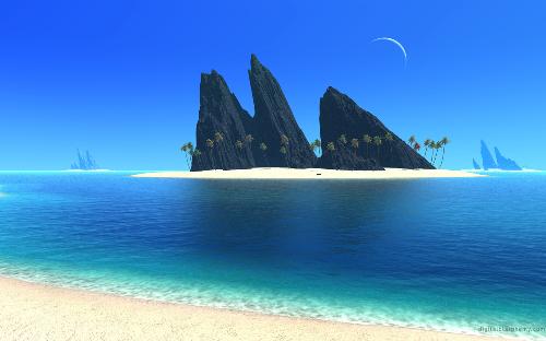Beautiful Island - A very beautiful Island which is covered with water on all the sides (which is obvious).