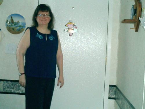 Picture Of Me-May 2008 - I took this picture of me in my house by my front door.